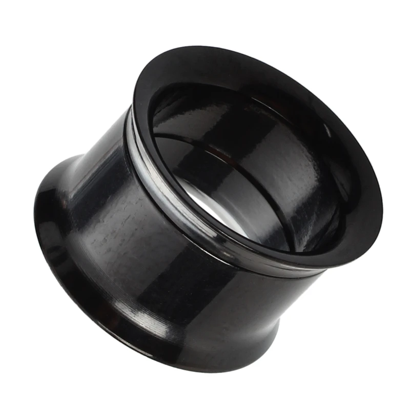 Черные стальные серьги в стиле панк туннель заглушки для ушей плоский тип оправы: