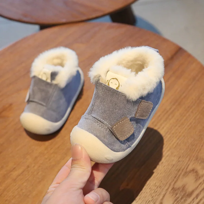 Winter Children Kids Boots Baby Boys Snow Girls Warm Plush Outdoor Non-slip Soft Bottom Infant Toddler Shoes 1-4 Yrs |