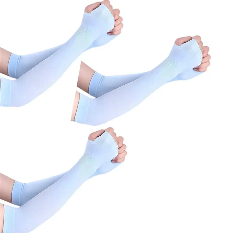 3 пары чехлов для рук с защитой от ультрафиолета Солнцезащитный чехол из ледяного