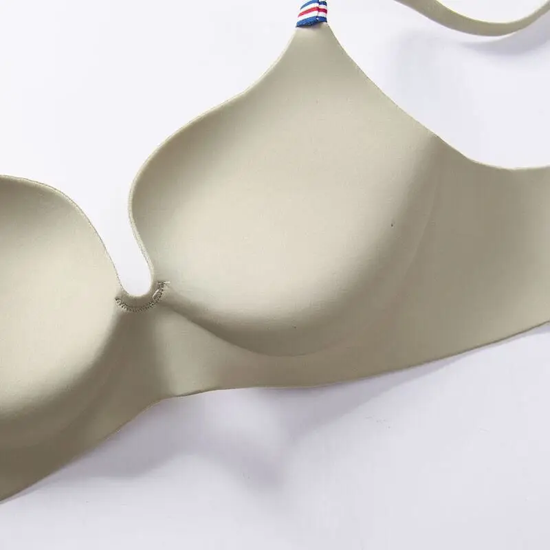 Сексуальный глубокий u-образный бюстгальтер для женщин пуш-ап бесшовный без