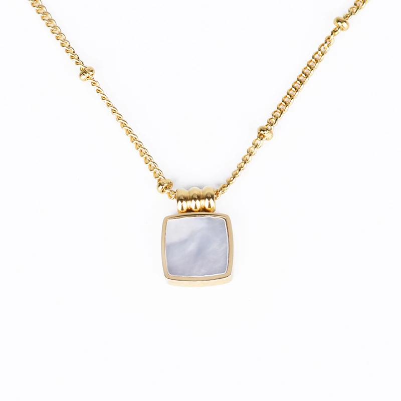 Цепочка Jeroot из нитей золотого цвета подвеска ракушек с выгравированным