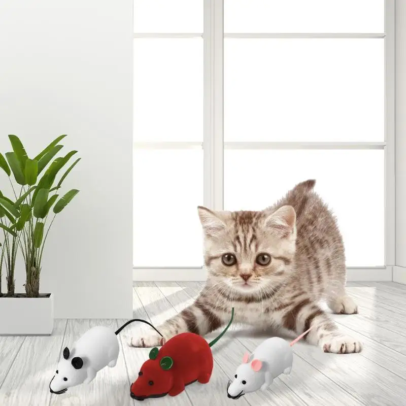 Беспроводные радиоуправляемые игрушки-мышки для котов ложные игрушки-мыши пульт