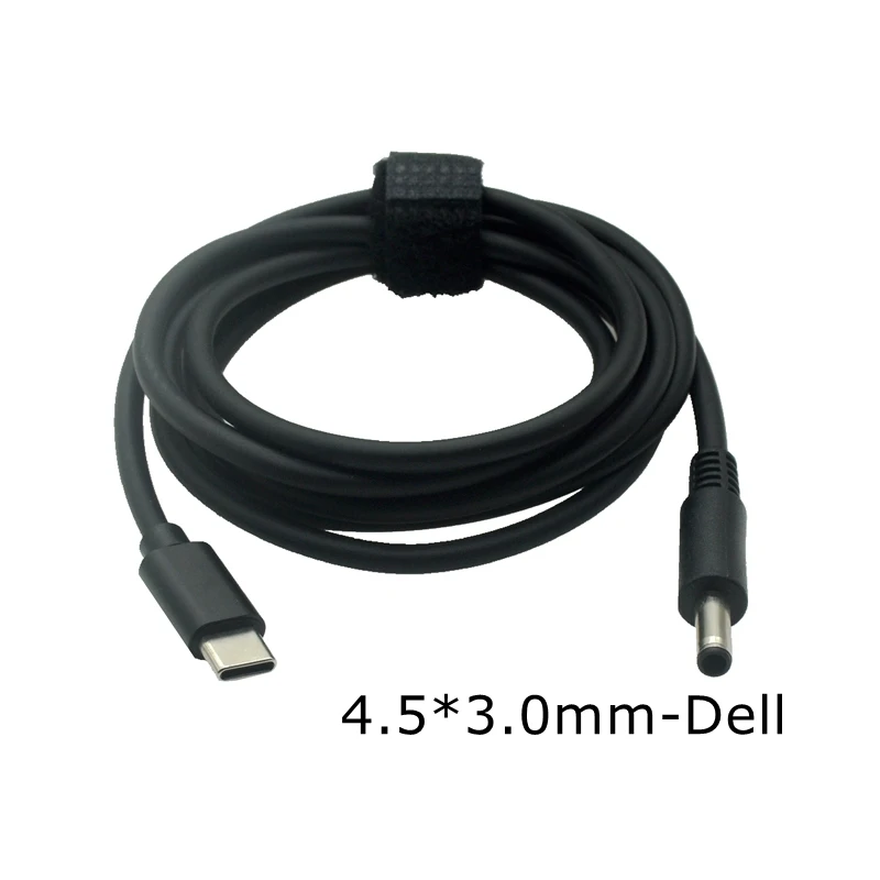 

USB Type-C to 4.5*3.0mm DC Jack Laptop Charging Cable Converter For Dell Latitude 13 3379 7350 XPS 13 9333 9343 Power Supply PD