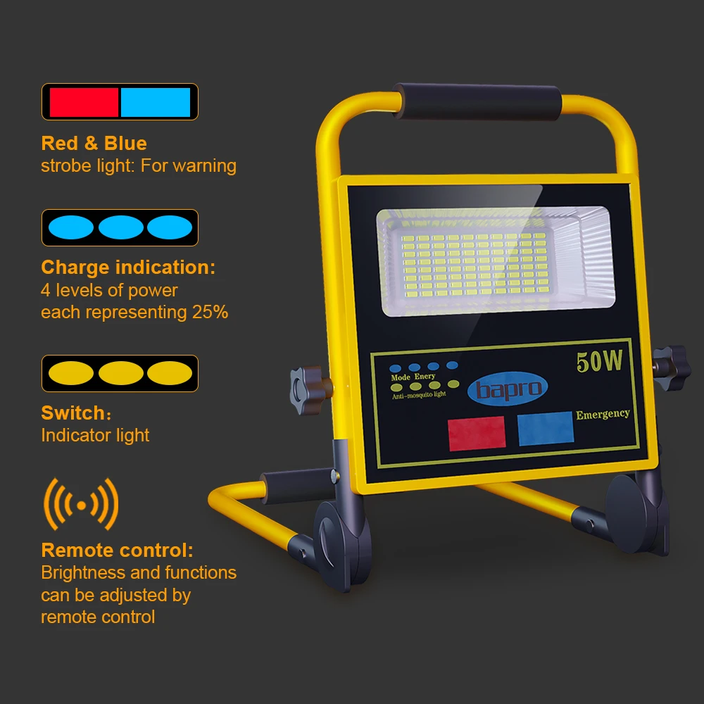 Перезаряжаемый светильник на солнечной энергии Портативный Светодиодный
