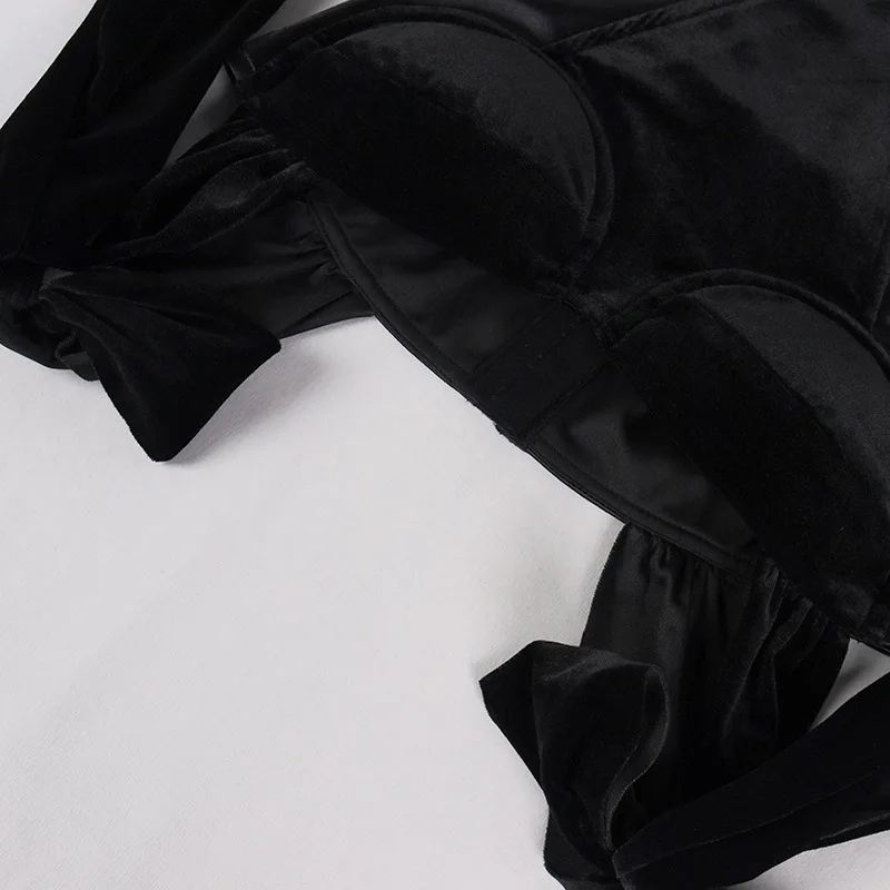 

UKCNSEP Velour Tank Top Padded Underwire Boning Lining Tie up Single Breasted Summer Bustier Women Casual Sexy Party Corset Top