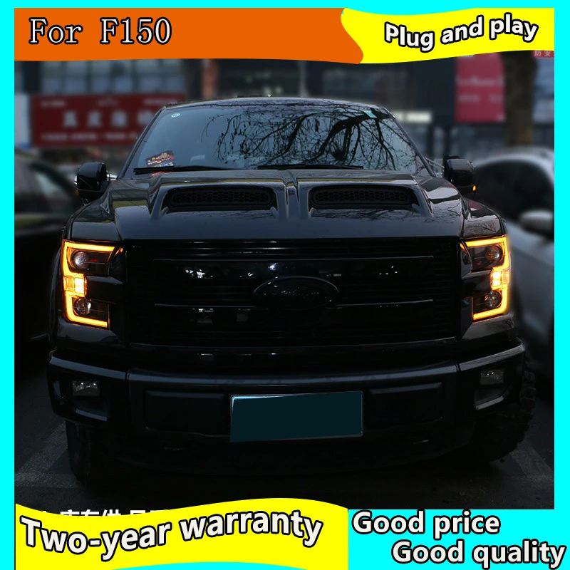 Чехол для автомобильной фары Ford F150 Raptor LED Head светильник s 2015 DRL дневные ходовые
