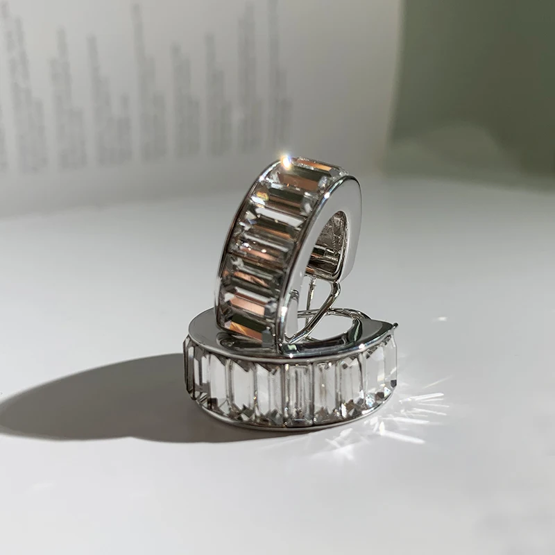 Серьги женские из латуни с белым золотом ювелирные украшения в стиле панк
