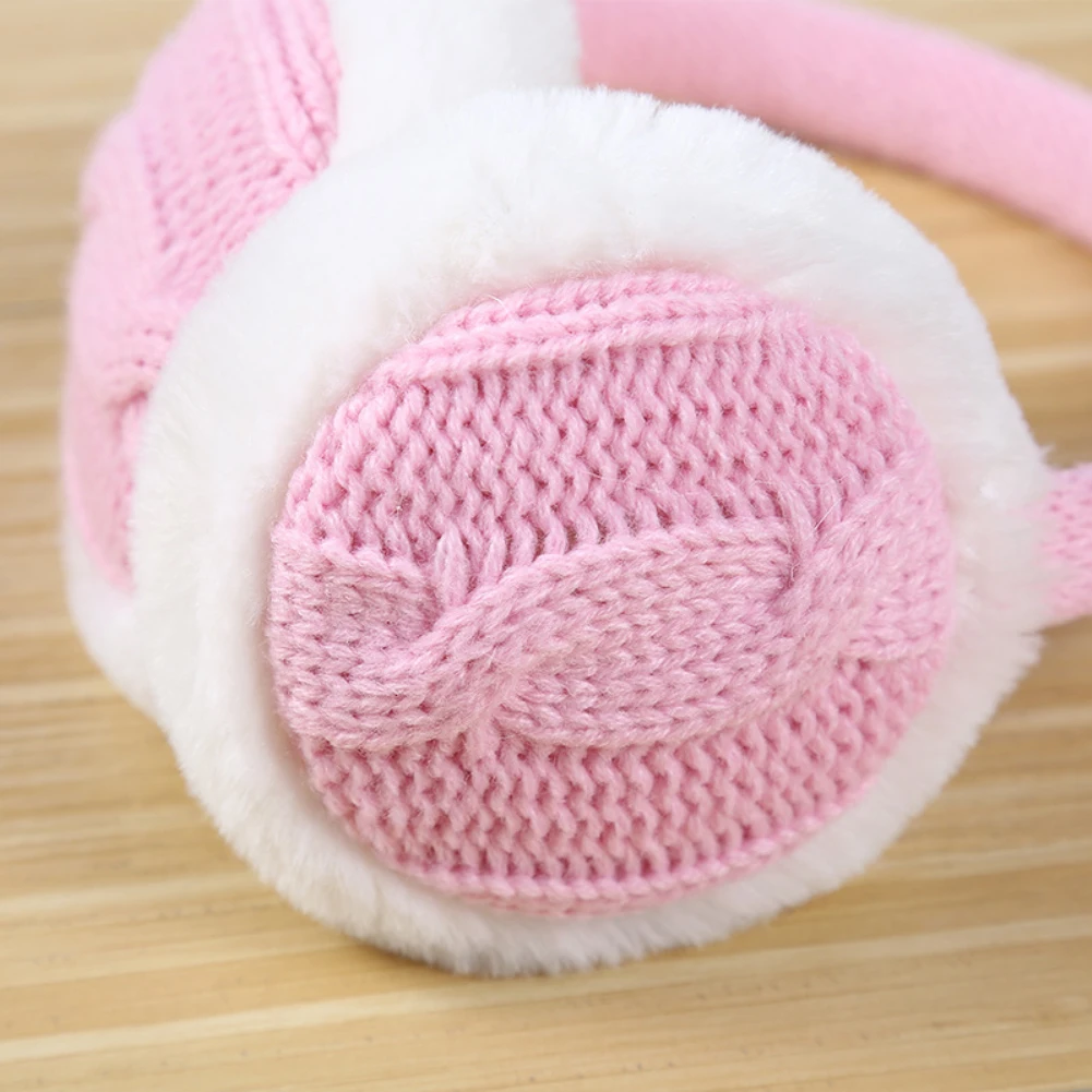 

2021 New fashion Fashion Women Autumn Winter Warm Plush Knitted Earmuff Ear Warmer Accessory Gift
