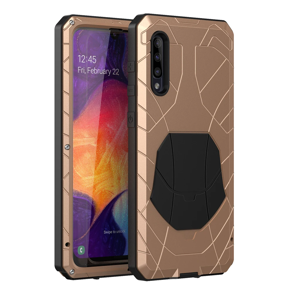Для samsung Galaxy A30s A51 чехол для телефона жесткий алюминиевый металлический Закаленное стекло Защитная крышка для экрана сверхмощная защита A71 крышка