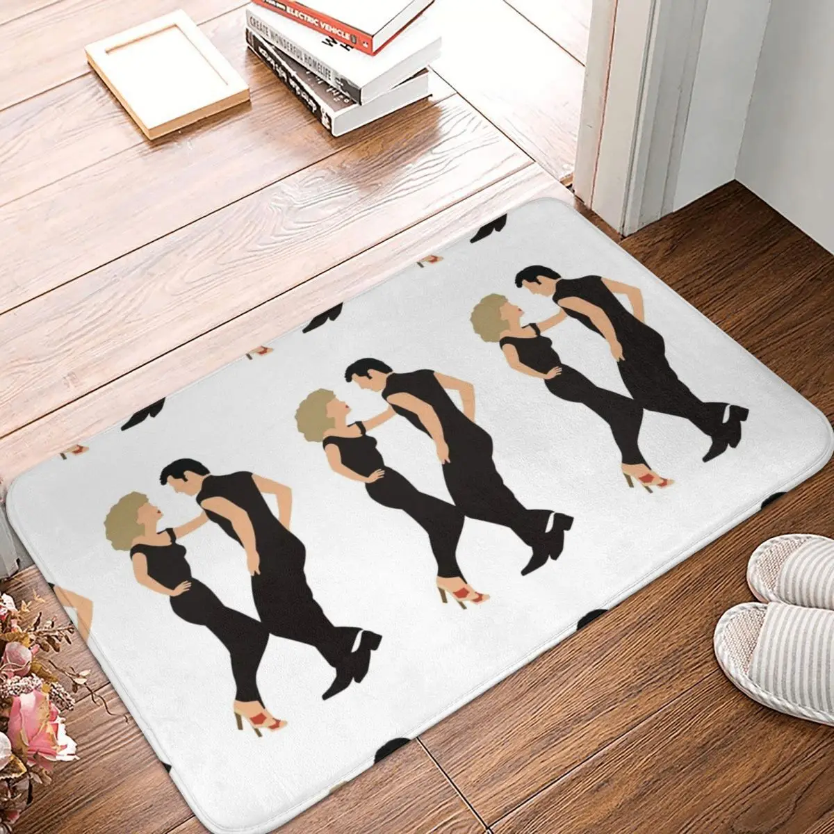 

Grease Doormat Carpet Mat Rug Polyester PVC Non-Slip Floor Decor Bath Bathroom Kitchen Living Room 40x60