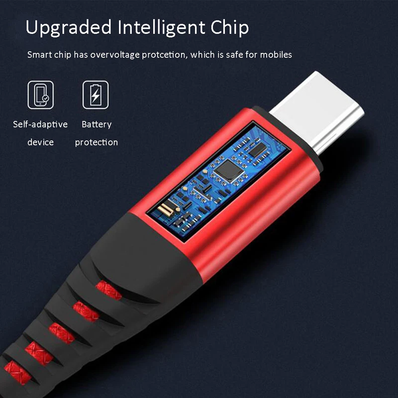 Кабель Micro-USB type C для Xiaomi Redmi Note 7 USB-C кабель быстрой зарядки мобильного телефона