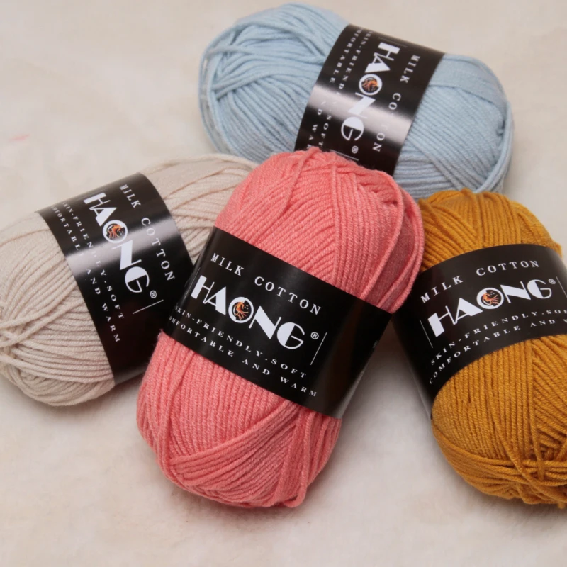 50 Grams/Ball Crochet Cotton yarn For knitting Bargain Baby Milk Thread Worsted Handmade Cheap Cardigan Scarf Hat Sw | Дом и сад