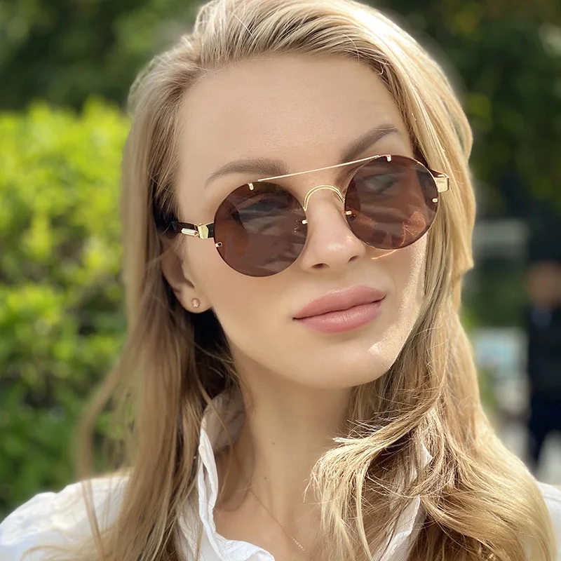 

TENSEN Retro Steampunk Sunglasses Men's Round Frame Sunglasses Women Spring Leg Sunglasses Women Glasses Wholesale