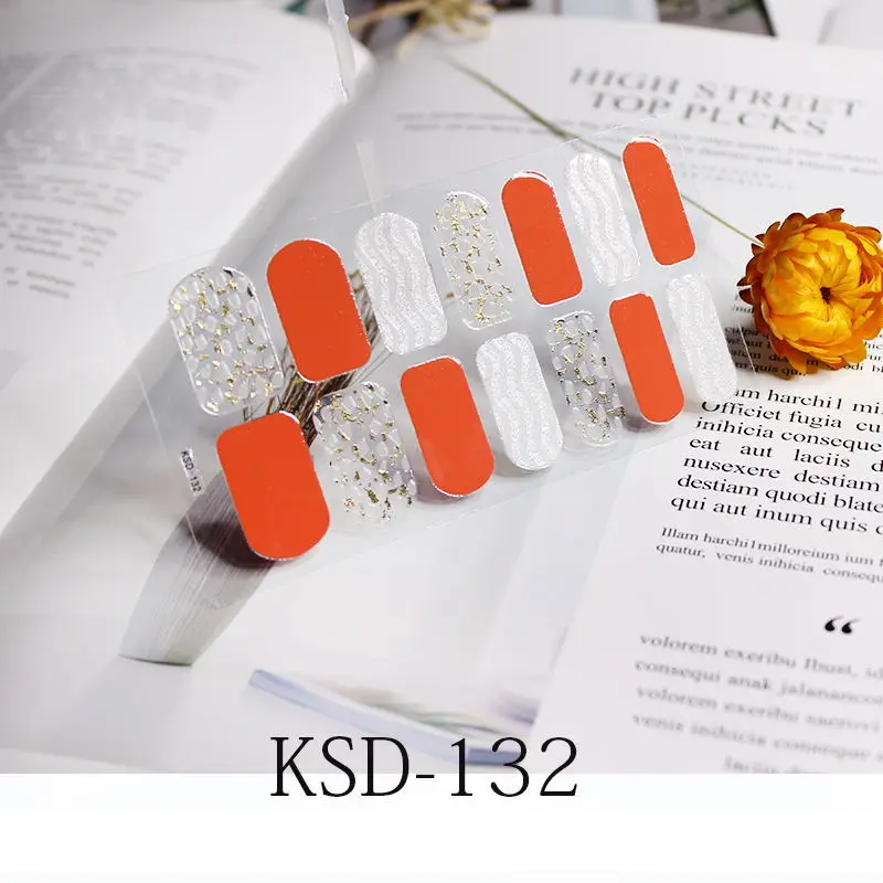 KSD-132 Новинка! аксессуары для ногтей. Самоклеящиеся блестящие наклейки. Маникюрные наклейки для ногтей. Водостойкие наклейки для женщин и девушек - Цвет: KSD-132
