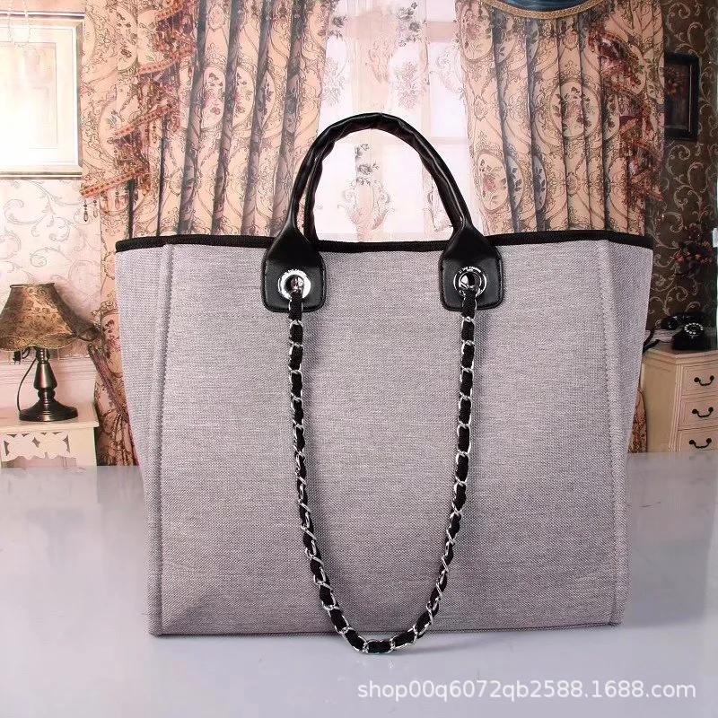 

High quality canvas shopping bag ladies hand the bill of lading shoulder bag embroidered letters leisure high-capacity package