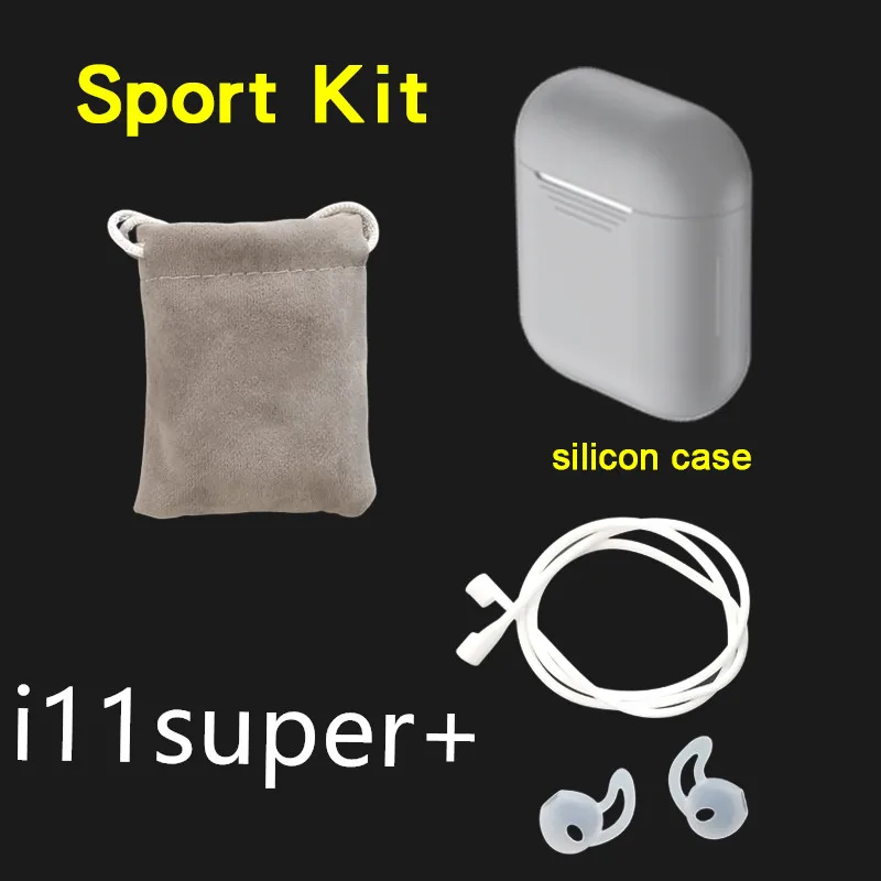 i11super kit gray I11 супер 1:1 TWS всплывающие 5 часов мощности беспроводные наушники Bluetooth наушники 8D бас наушники PK W1 чип i11 - Цвет: i11super kit gray