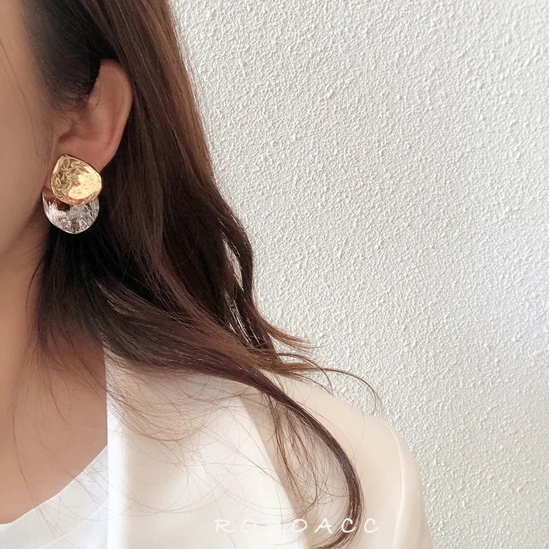 Женские Двухсторонние серьги AOMU металлические серьги-подвески с кисточками