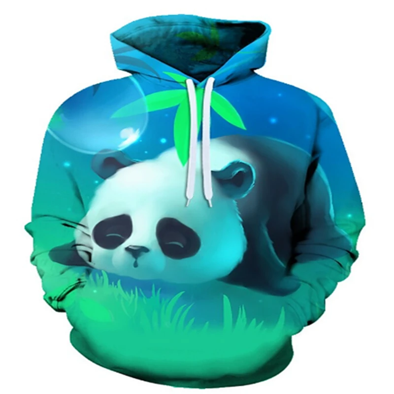 

Men's casual hoodie 3D printing cute panda sports new fashion casual hoodie spring and autumn all-match
