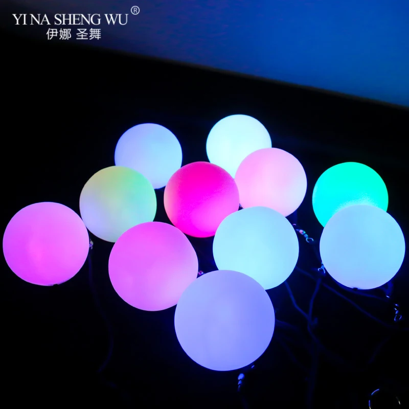 Ruoru 1/2 шт. шары для танца живота RGB Светящиеся светодиодные аксессуары сцены |