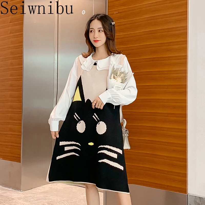 Женский комплект из двух предметов хлопковая рубашка с длинным рукавом и