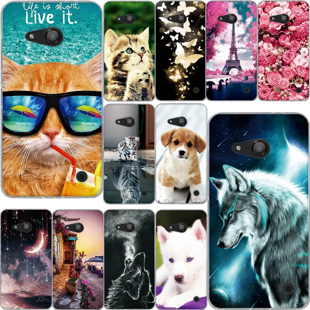 Чехол для Nokia Lumia 550 силиконовый мягкий ТПУ чехол 640 640XL бампер телефона 650