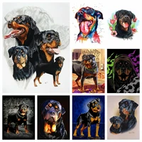 rottweiler dog diamond art painting full drill cross stitch kits animal rhinestone mosaic embroidery 5d diy home decor gift