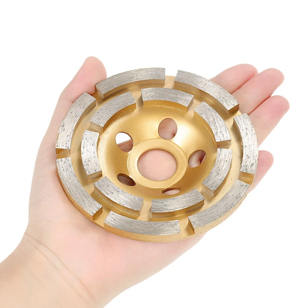 

100 мм 4 "Diamond 2 ряда сегмент шлифовальный диск чаша Форма Grinder Кубок 20 мм Внутреннее отверстие для строительной промышленности