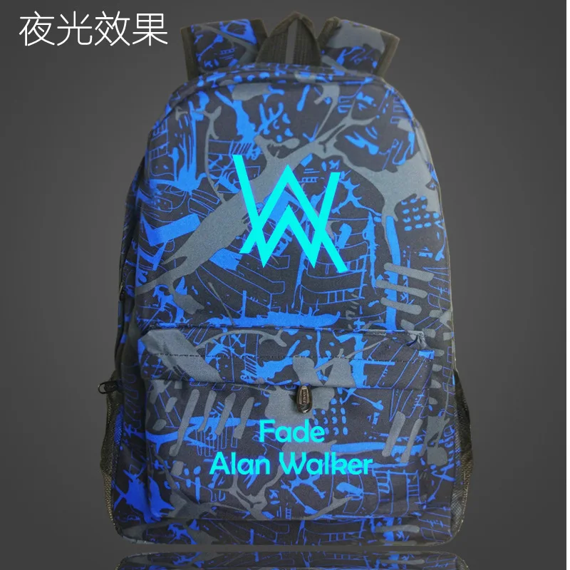 Модные рюкзаки Alan Walker для подростков выцветшие электронные музыкальные школьные