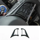 ABS углеродное волокно для Nissan Leaf 2018 2019 автомобильные аксессуары кнопка рулевого колеса для автомобиля Обложка рамы отделка Автомобильная наклейка Стайлинг 2 шт.