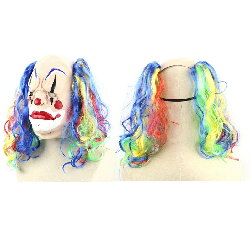 Латексная Маска на Хэллоуин для маскарада вечеринки маска клоуна с Лысой и