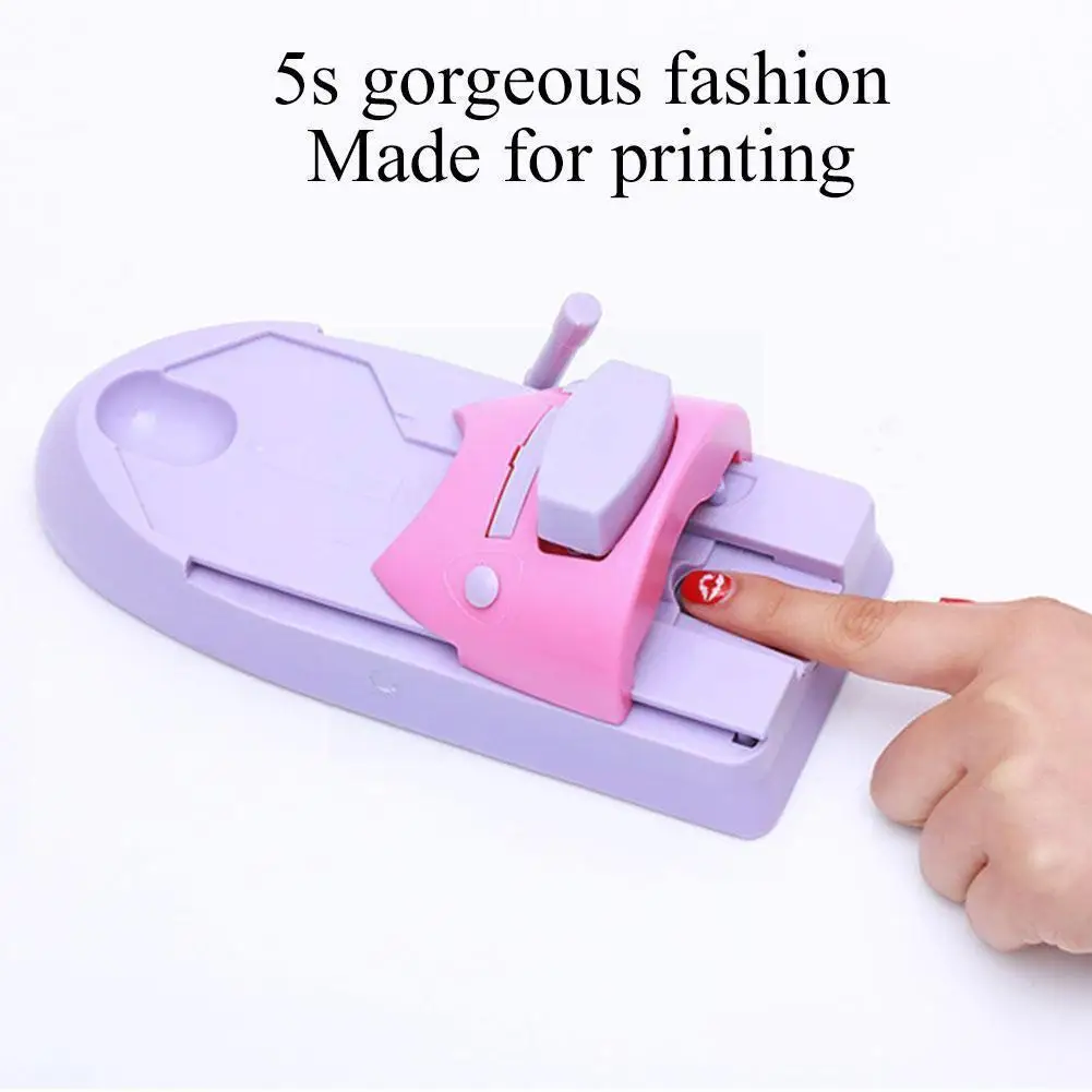 Diy 3d Manual Nail Art Printing Machine Nail Polish Printing Painter Art Nail Nail Die Set Stamp Plate Tool Printer Metal H4T7