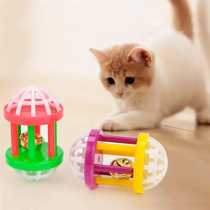 

Dorakitten Pet Cat Toy Creative Dumbbell Shape Cat Exercise Ball With Bell Funny Kitten Interactive Toy Pet Cats Supplies