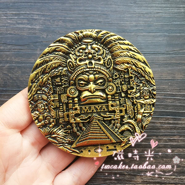 Американский флаг карта Южная Америка Майя магнит на холодильник 3D наклейка