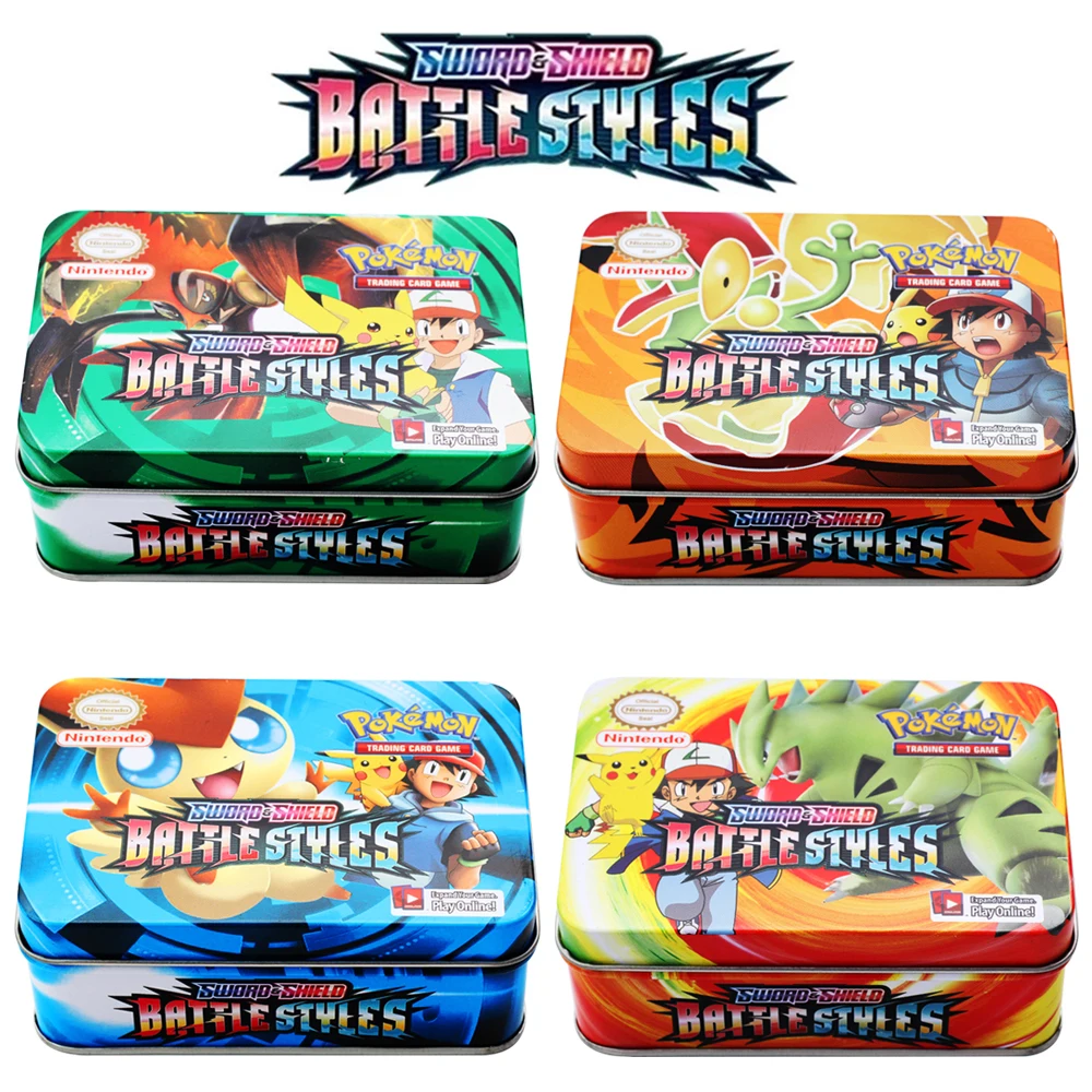 

Аниме 42 шт./компл. карты Pokemon железная металлическая коробка TAKARA TOMY игрушки боевая игра мультфильм Детская Коллекция Рождественские подарки...