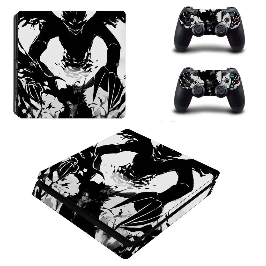 

Black Clover PS4 Slim Skin Sticker For Sony PlayStation 4 Console and Controllers PS4 Slim Skins Sticker Decal Vinyl