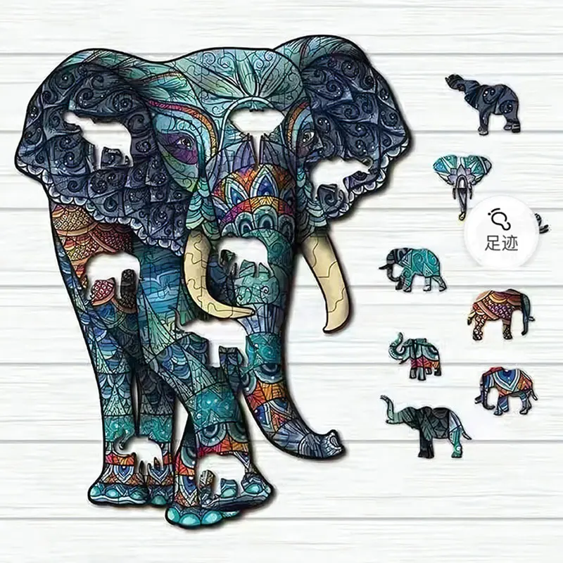 

Wooden Jigsaw Puzzle Animal Puzzle Board Set Toy Interesting Wooden Puzzles For Adults Kids Christmas Gifts Educational Games To