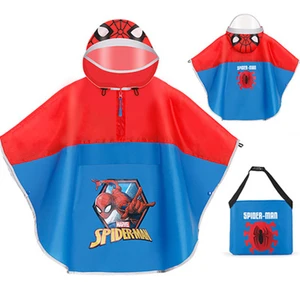 Disney Kids Children Raincoat Spider Man Mickey Frozen  Rain Coat Poncho Single-person Rainwear Reflective Strip Oxford Cloth