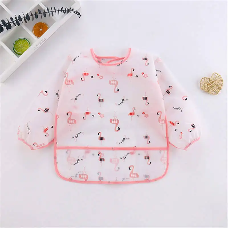 Balleenshiny New Fashion Flamingo Baby Stuff Toddler Scarf Bandana Bibs Long Sleeve Bib Waterproof Washable Girl Clothes | Детская