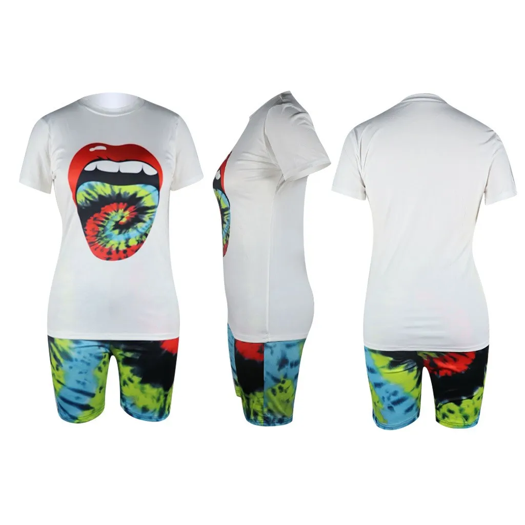 Женский спортивный костюм из двух предметов повседневный короткий топ на