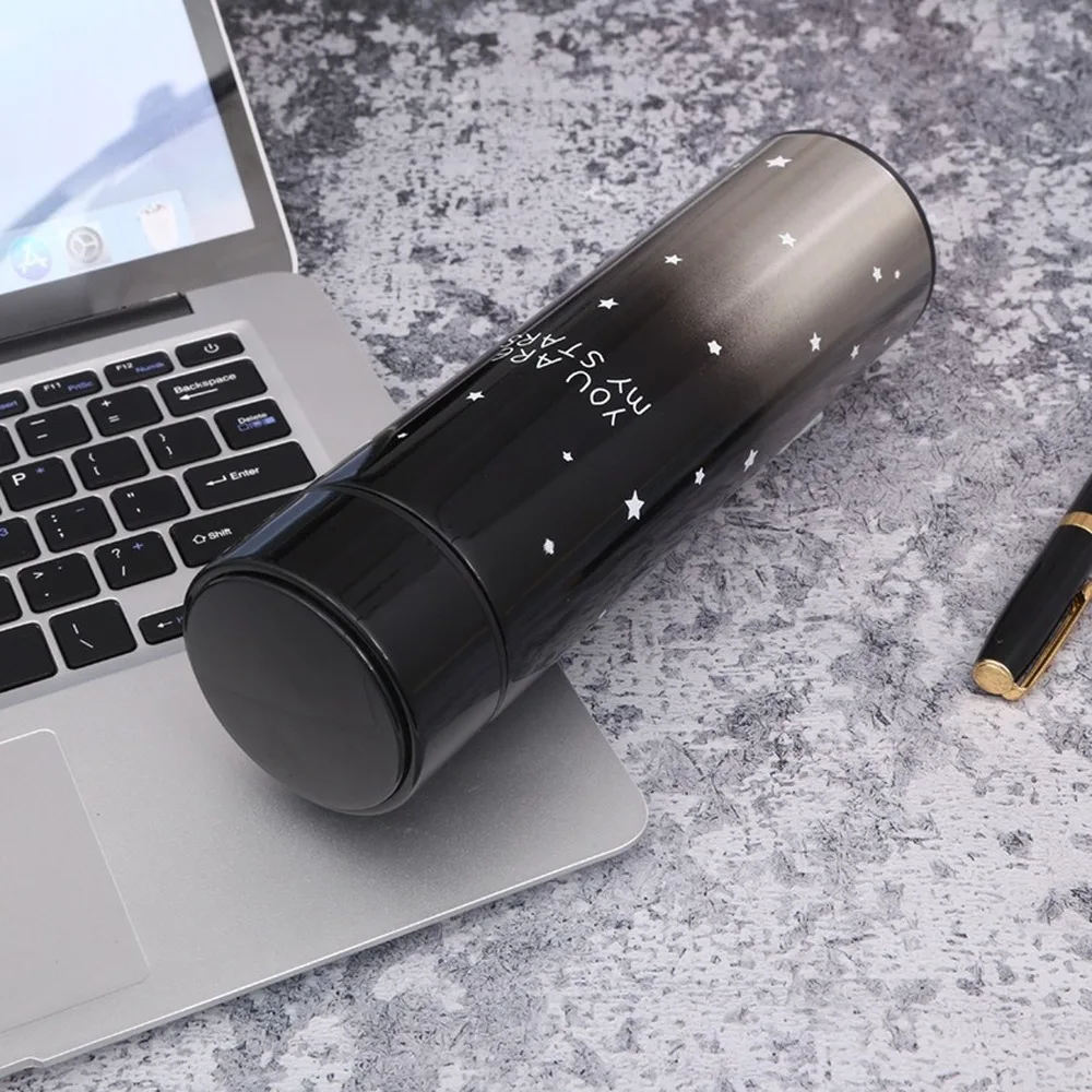 

New Creative Gradient Color Smart Stainless Steel Straight Business Mug Fashion Cool Men and Women Couple Mug Stainless Steel