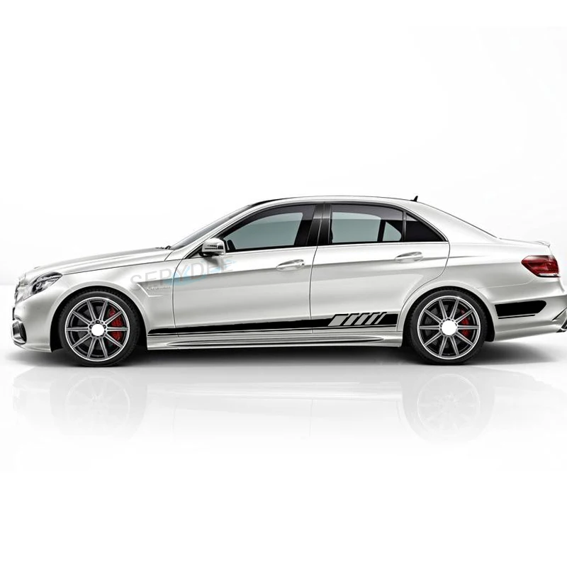 Наклейки на боковую юбку автомобиля наклейки для Mercedes Benz E Class W212 S212 A207 C207 E63 AMG E200