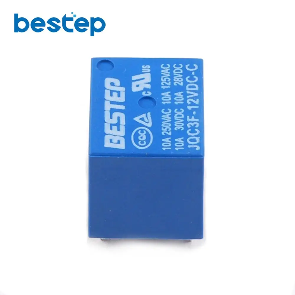 5 шт. BESTEP T73 12V реле синий JQC3F 12VDC C|relay 12v 5pcs|relay |