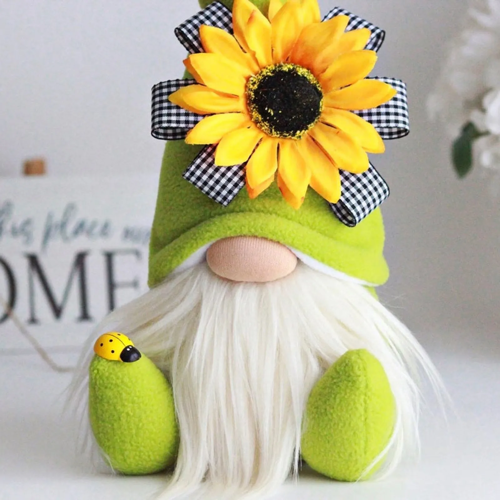 

Easter Sunflower Bee Festival Cute Plush Faceless Doll Little Figurine Ornament Nordic Gnome Land God Valentines Home Decoration