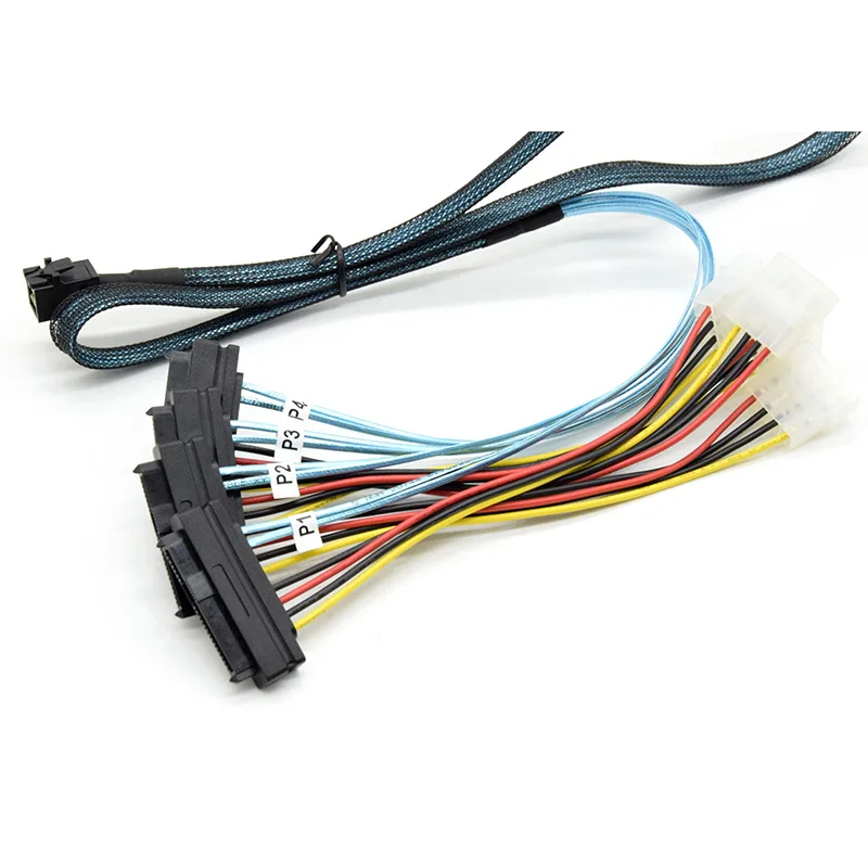 

Мини-кабель для передачи данных для компьютера и сервера с большим 4-контактным кабелем питания