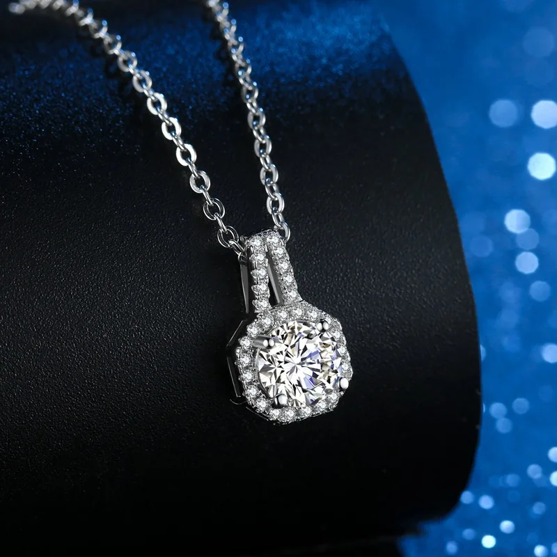 Классическое ожерелье из натурального муассанита 1-2 карата модная лабораторная