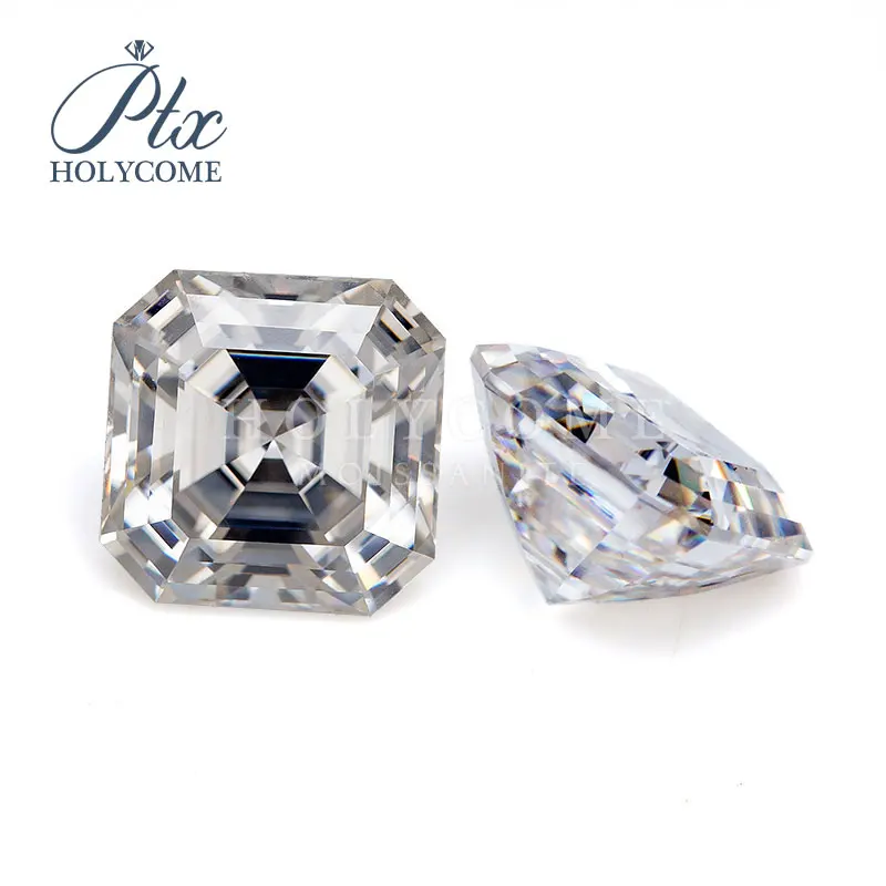 Высокое качество 4*4 мм 0.4ct asscher cut DEF белый Муассанит камни синтетический алмаз для