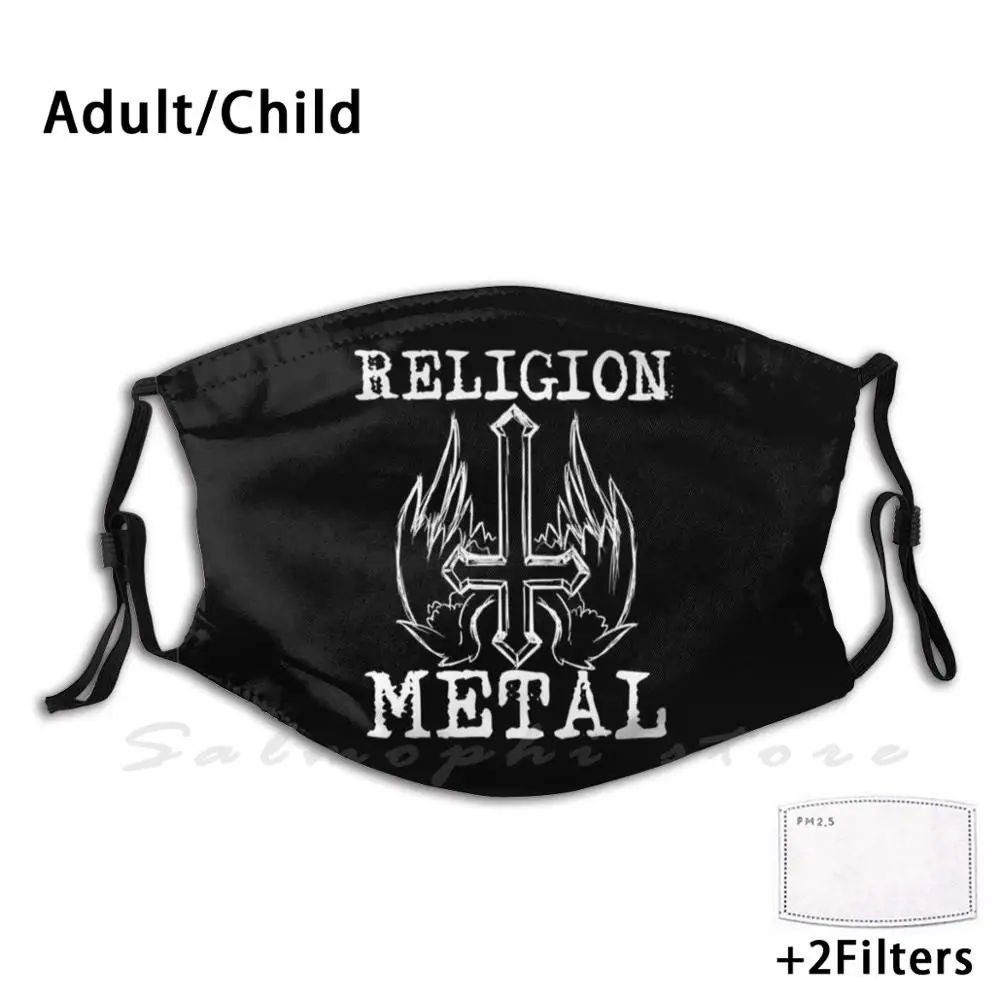 

Religion Metal Adult Kids Anti Dust Filter Diy Mask Metal Heavy Metal Rock Heavy Black Metal Musik Death Metal Festival