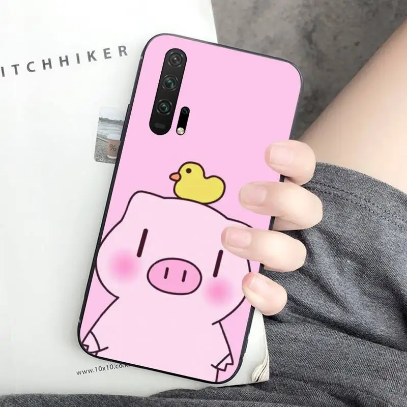 

Cute PINK Kawai Pig Phone Case For Huawei Honor 7A/8X/9/9Lite/10/10Lite 9X 20 20S View30/30Pro Cases