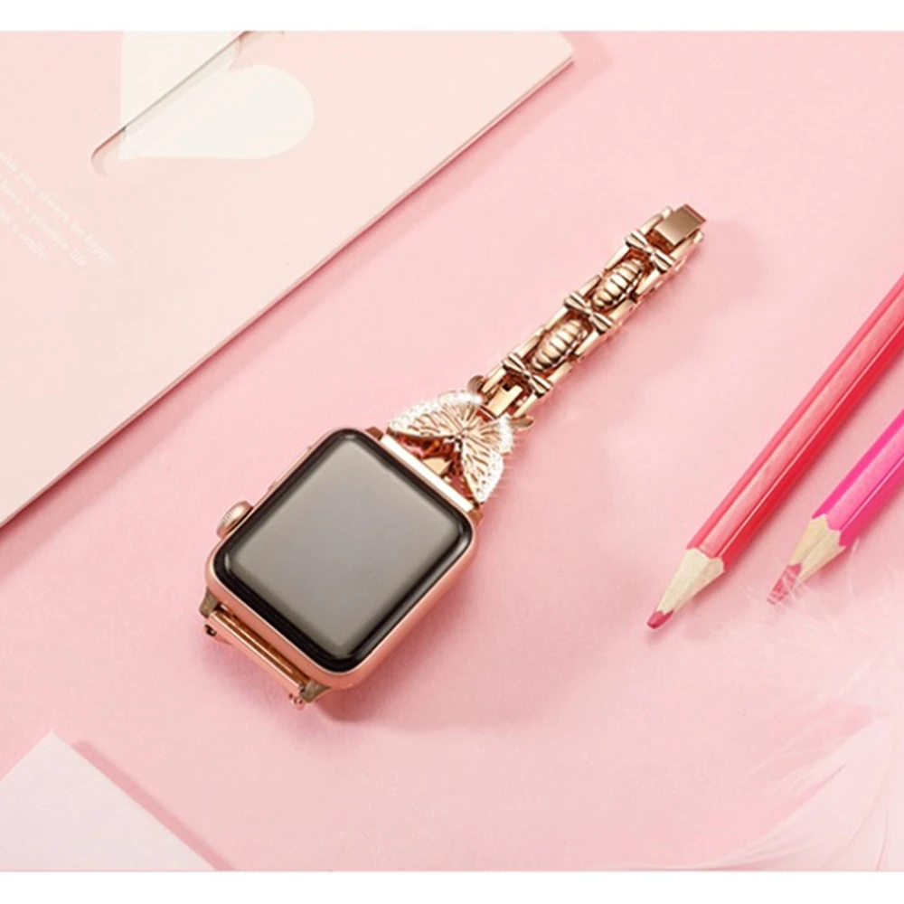 

Correa for Apple Watch Se Series 5 4 6 Band 40mm 44mm Cinturino Women Bracelet for Iwatch 3 38mm 42mm Strap Bling Watchbands