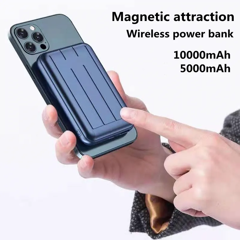 10000mah magnetic power bank pd20w fast charging 15w wireless charger for apple iphone 13 huawei xiaomi samsung external battery free global shipping
